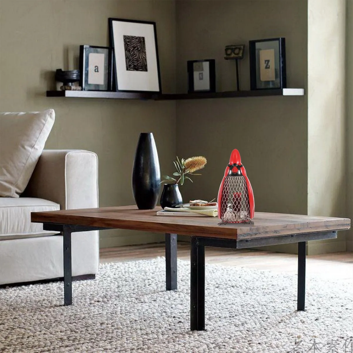 Кошелек Tooarts в форме птицы с красной одеждой железный аксессуар для монет ручной