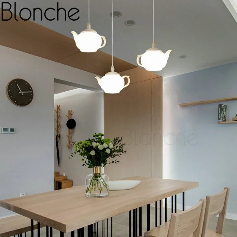 Современный чайник светильник акриловый подвесной подвесные светильники для