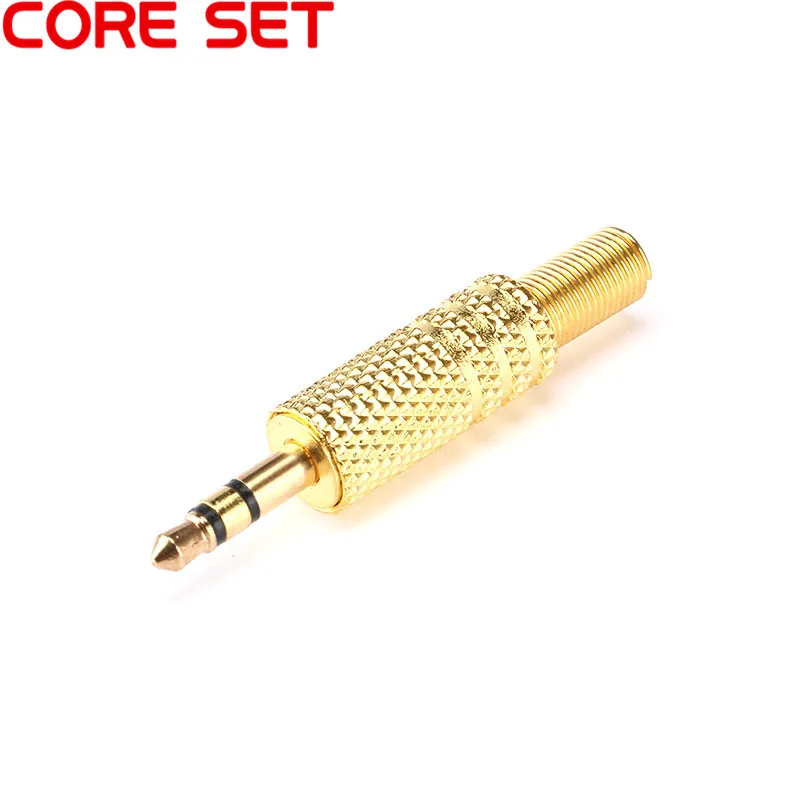 10 шт./компл. 3 5 мм золотистые и Серебристые штекеры для наушников RCA аудиоразъем