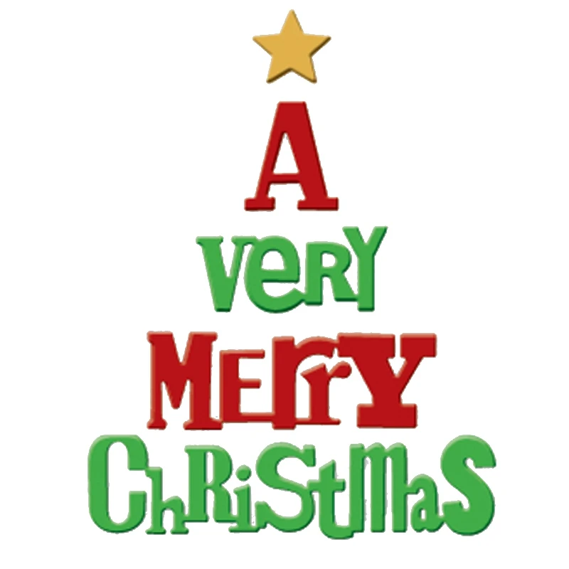 

A Very Merry Christmas Die Metal Cutting Dies Stencil for DIY Scrapbooking Album Embossing Christmas Decorative Die Cut Template