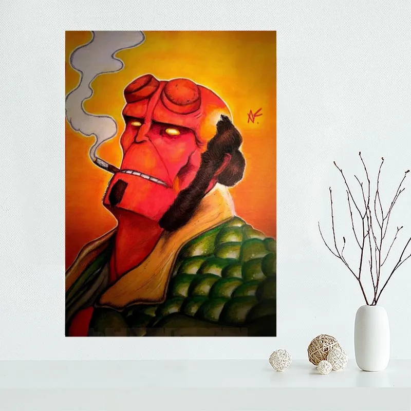 Hellboy художественный плакат на заказ холст плакат искусство отделочная ткань для дома ткань на стену плакат печать шелковая ткань - Цвет: 2