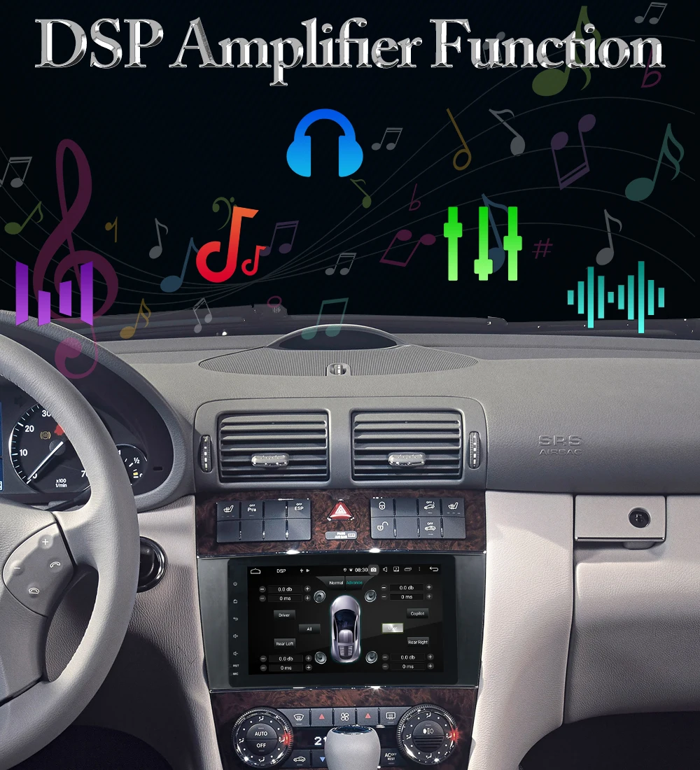 Owtosin 2 Din Android 9,0 автомобильный радиоприемник для Mercedes Benz C-Class W203 C180 C200 C220 C230 C240 C250 C270 C280 автомобильный gps навигация