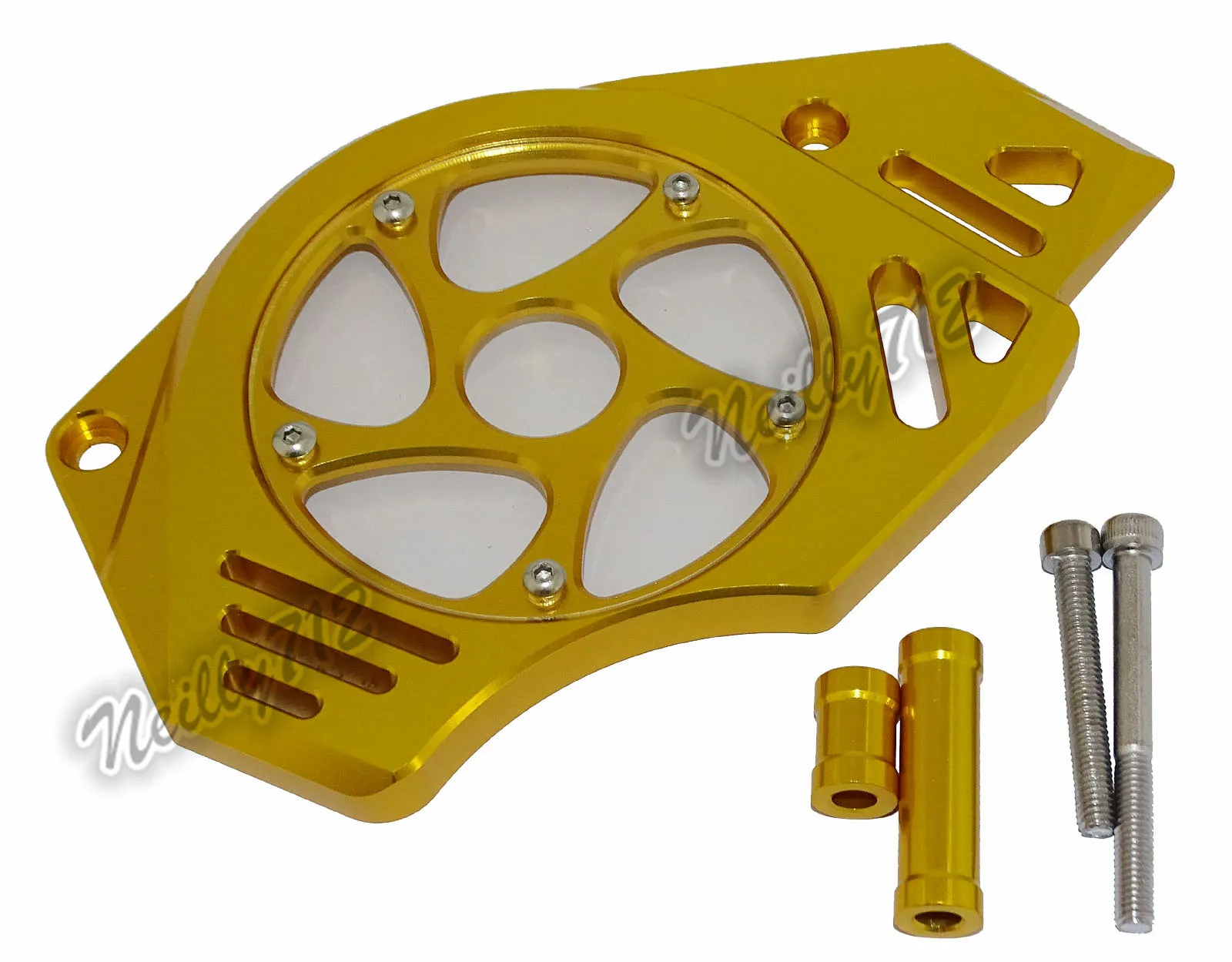 Gold Waase для Kawasaki ER6N ER6F 2006 2007 2008 2009 2010 2011 2012 2013 переднего колеса цепи гвардии Крышка двигателя - Цвет: Gold