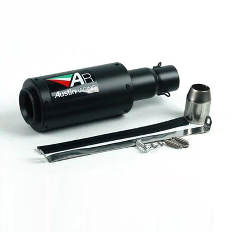 Универсальный Впускной 51 мм глушитель выхлопной трубы мотоцикла из нержавеющей