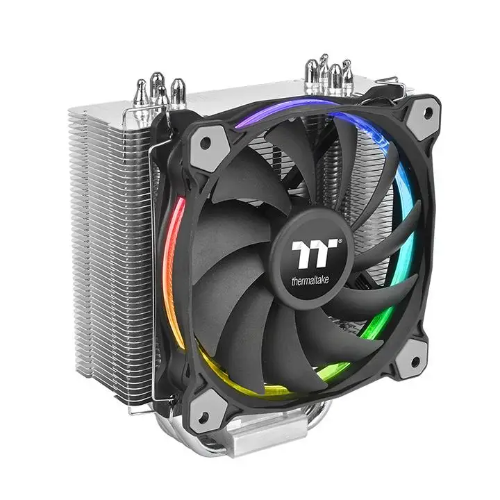 Tt Silent 12 cpu теплоотвод(полная платформа/150 Вт тепловыделение/RGB вентилятор/контроль температуры ШИМ - Цвет лезвия: RGB fan