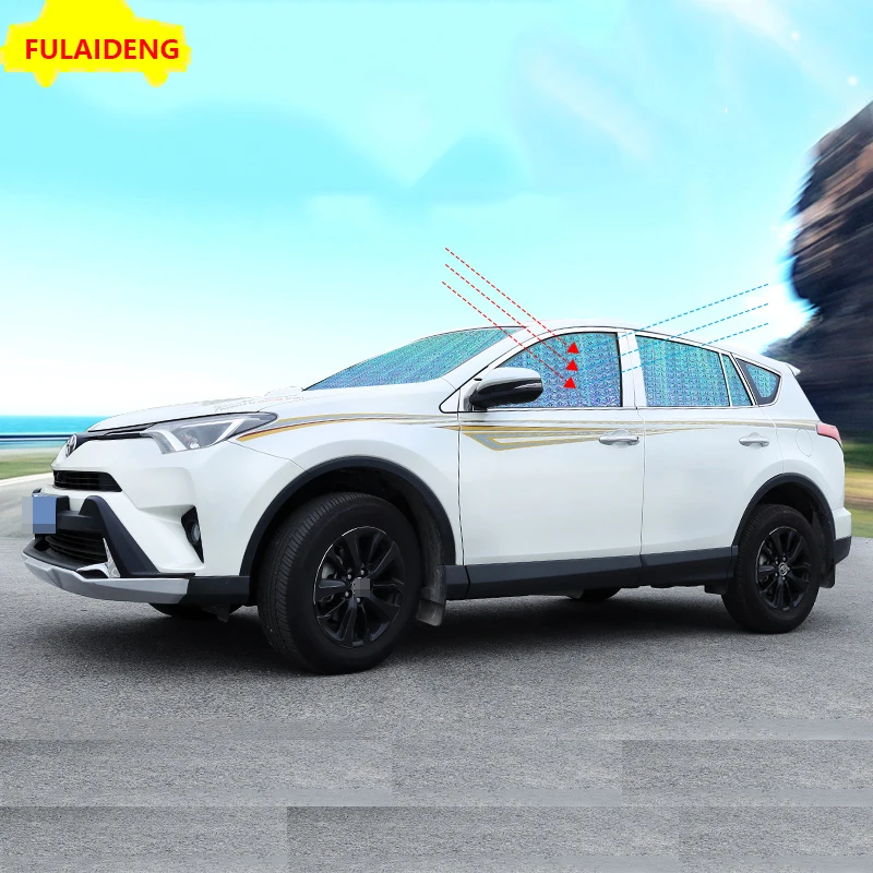 8 шт. для Toyota RAV4 2014 2018 автомобиля навес от солнца окон складной защитный козырек