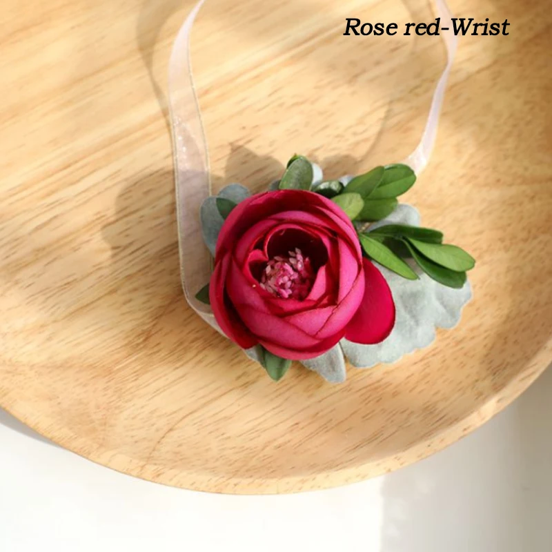 Шелковая искусственная Свадебная корсажная бутоньерка ручной работы невеста