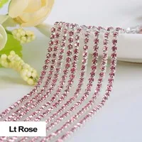 Стразы цепи кристально чистый SS6/SS8/SS10/SS12 Золотой Коготь 3 ярдов/партия fou одежды