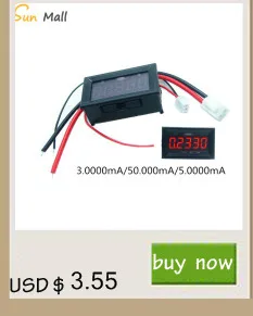 DC 0-100V 1A мини 0,2" светодиодный цифровой вольтметр Амперметр Вольт Амперметр индикатор напряжения тестер красный/синий/зеленый