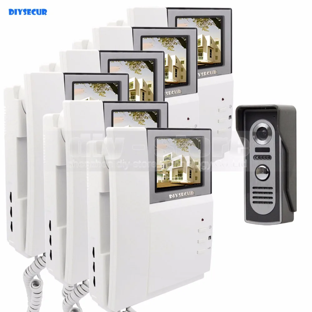 DIYSECUR 800x480 HD монитор видео домофон видеодомофон дверной звонок + 600 TVLine IR камера
