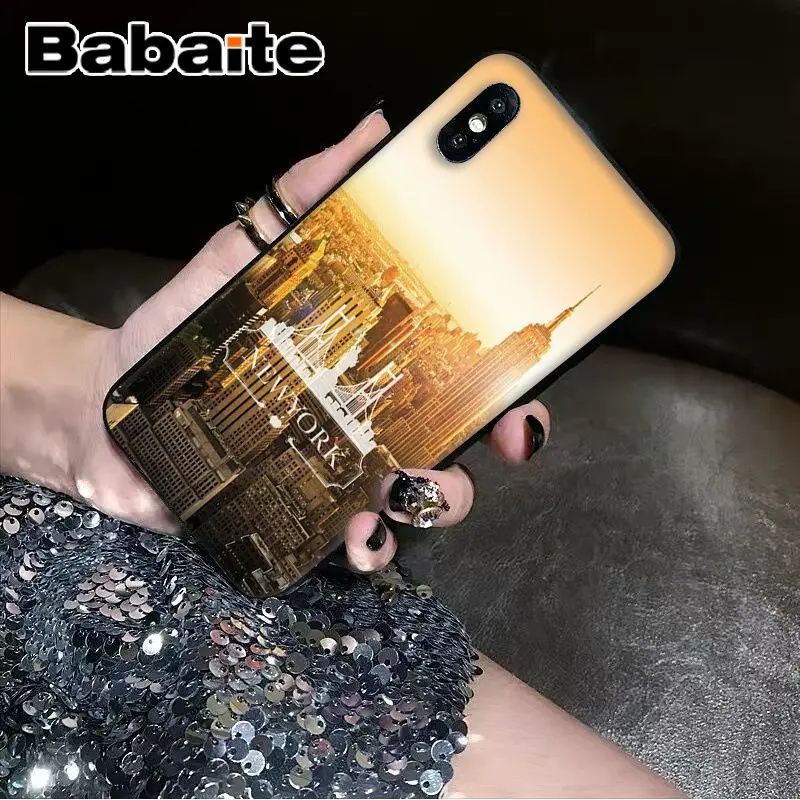 Babaite New York Empire Building Custom Photo мягкий чехол для телефона iPhone X XS MAX 6 6S 7 7plus 8 8Plus 5 5S XR |