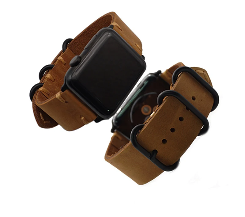 Дизайн, высококачественный ремешок из натуральной кожи для Apple iWatch, 42 мм, 44 мм, ремешок на запястье для Apple Watch, серия 5, 4, 3, 2, 1
