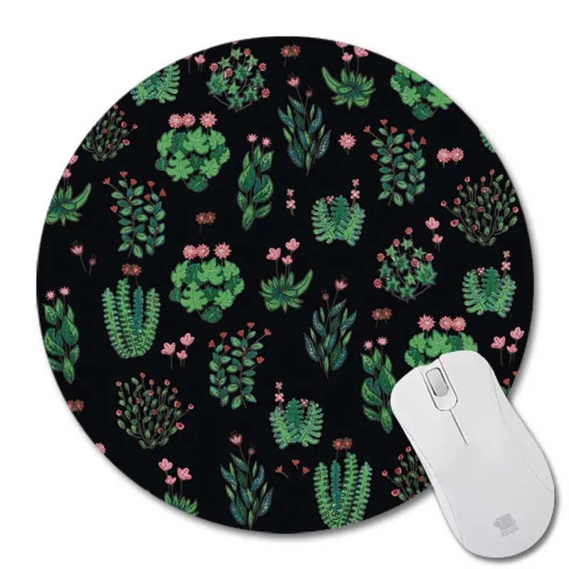 22X22CM Коврик для мыши MaiYaCa garden woe prints, маленький размер, круглый коврик для мыши, Нескользящий Резиновый Коврик - Цвет: 22X22CM