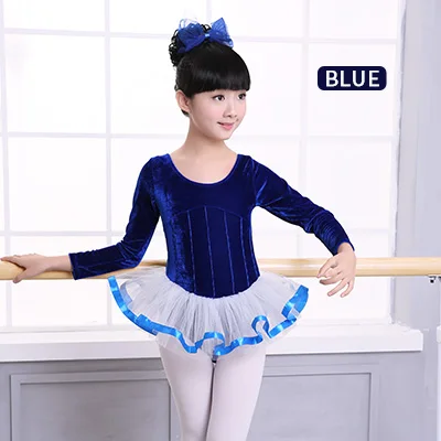 HB3291-Royal Blue Новое поступление, Осеннее балетное танцевальное платье-пачка для девочек детское бархатное балетное трико с длинными рукавами, танцевальное платье - Цвет: HB3291-Royal Blue