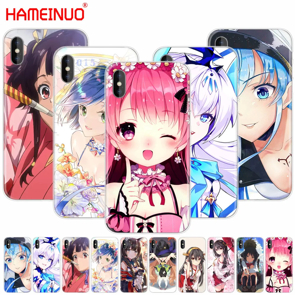 HAMEINUO kawaii girl Аниме Чехол для мобильного телефона iphone X 8 7 6 4 4s 5 5s SE 5c 6s plus|Бамперы| |
