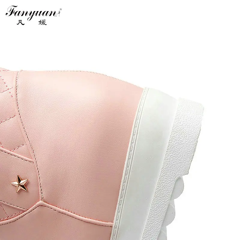 Новое поступление модная зимняя женская обувь Fanyuan в Корейском стиле с круглым