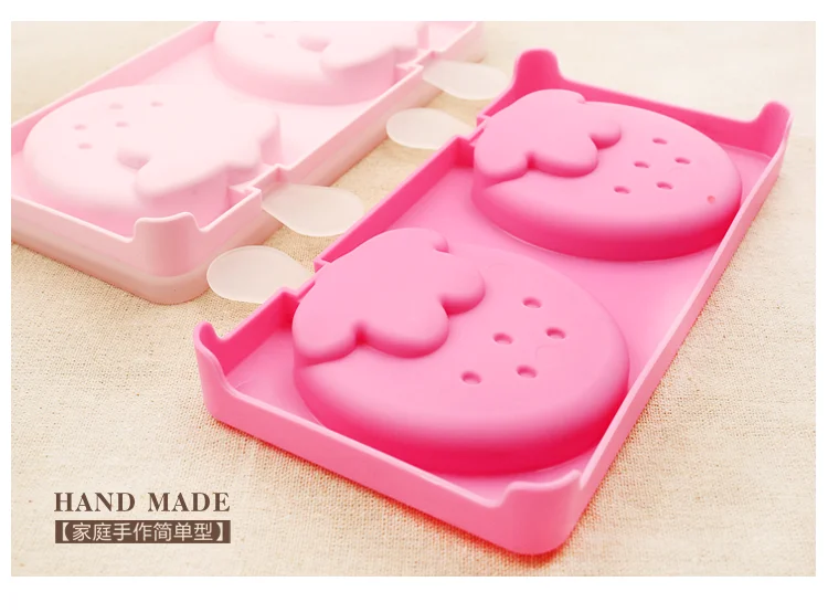 2pcs/lot New DIY Ice Cream Mold Popsicle Molds Maker Holder Frozen Mould With Sticks Tools |