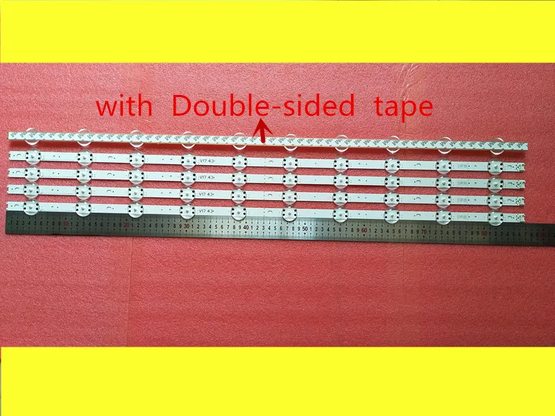 1 комплект = 5 шт. 100% оригинальная новая светодиодная подсветка SUNG WEI55V0 E74739 94V-0 43 V17 ART3 2867 Rev0.3 для 43-дюймового телевизора 1 шт. = 10led 867 мм