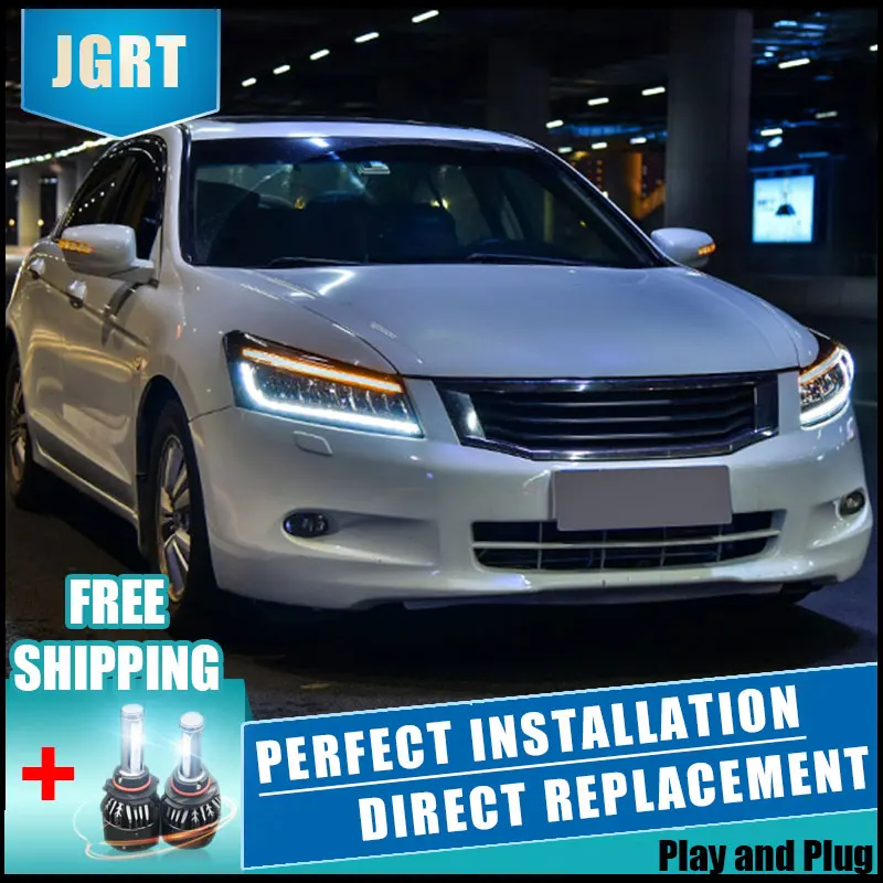 2 шт. светодиодный головной светильник s для Honda Accord 2008-2012 Автомобильный двойные