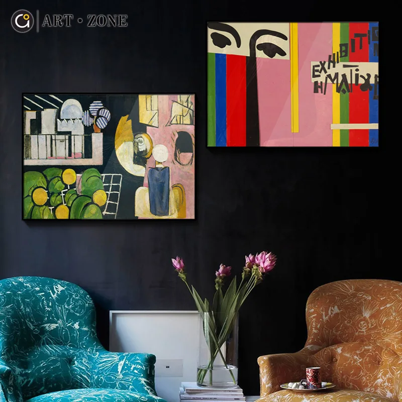 

ART ZONE Matisse Abstract Character oil painting Unframed prints Wall Art Canvas posters Artwork Living Room bedroom decor