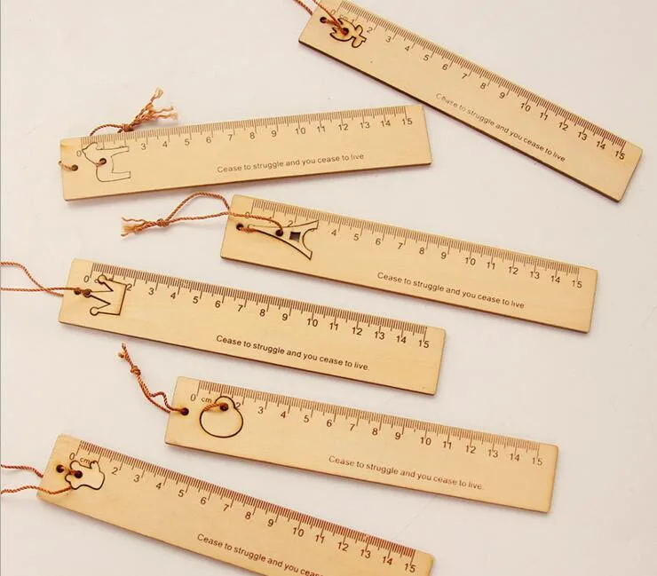 Бесплатная доставка! 1 партия = 30 шт.! Деревянная милая/креативная/линейка