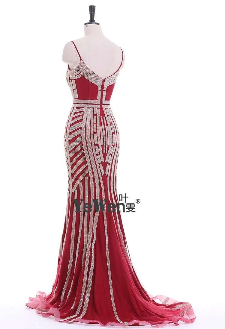 Robe De Soiree, вечерние платья русалки, Длинные вечерние платья золотого, красного, королевского, синего цвета с кристаллами, африканские вечерние платья для выпускного вечера, вечернее платье
