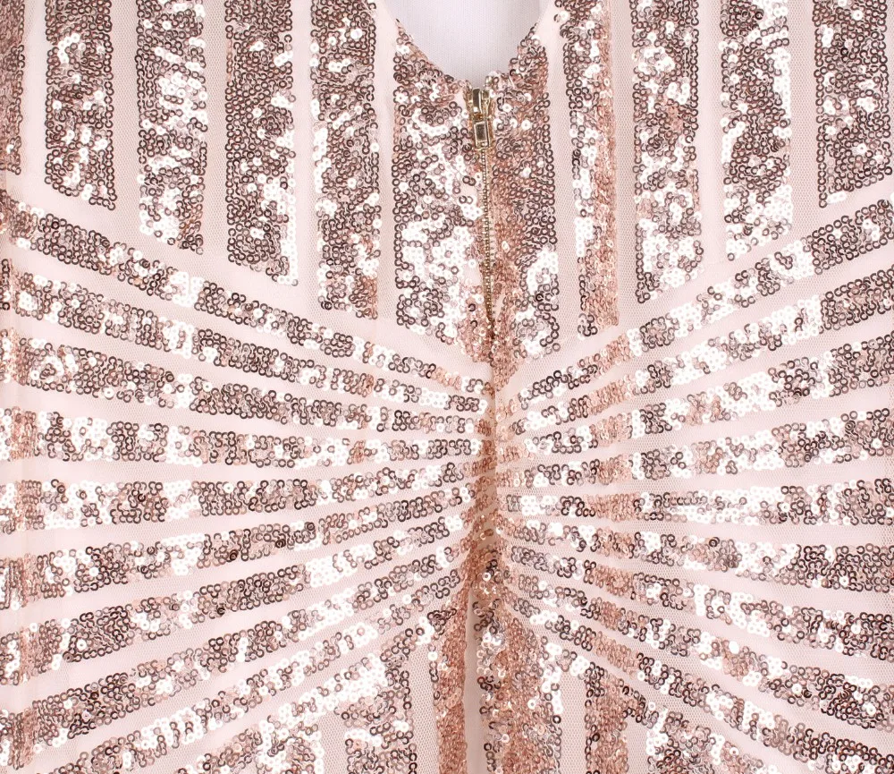 Женское длинное платье с блестками ADEWEL вечернее облегающее круглым вырезом|sexy