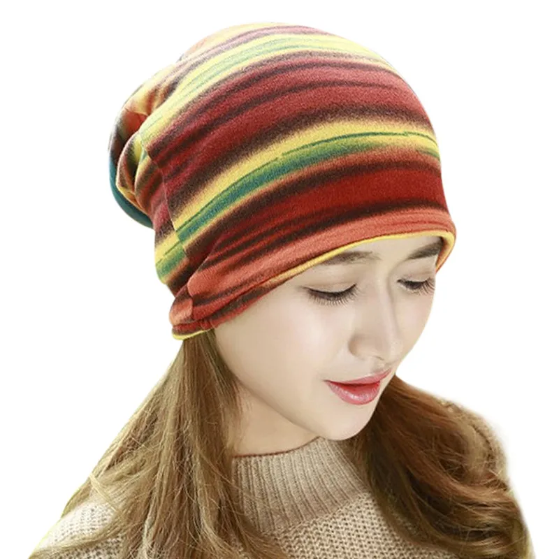 2016 Зимняя шерстяная Смешанная Теплая Флисовая Радужная шапка женские шапки