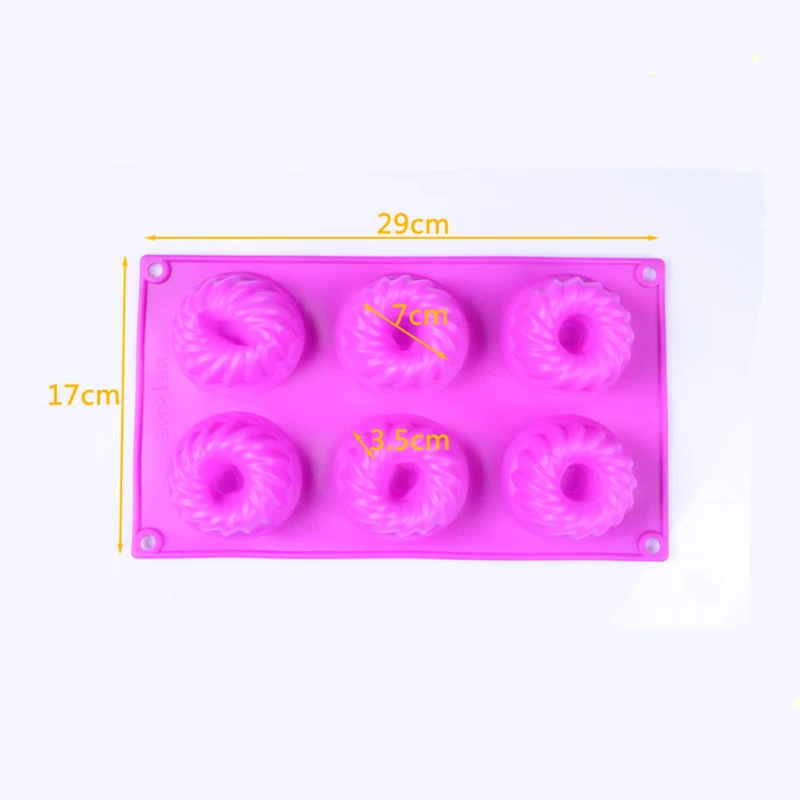 Силиконовая форма для выпечки 6 ячеек|cake baking accessories|baking accessorieskitchen bakeware |