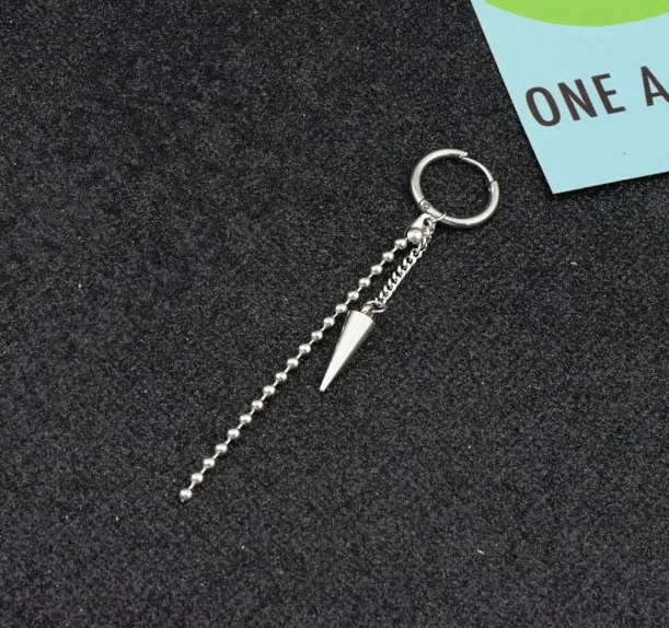Ear ring Аксессуары для мужчин, сетчатые красные серьги ins, серьги из нержавеющей стали, аксессуар, хипстер, гранж стиль, панк, текстурные серьги-цепочки - Окраска металла: Ear ring