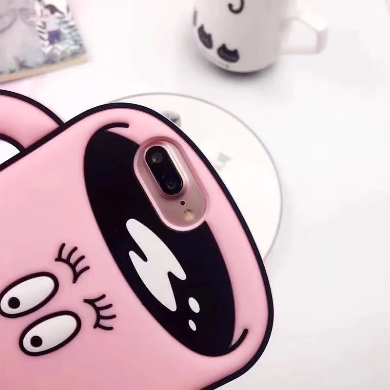 Мягкий силиконовый чехол для iPhone X с милой мультяшной чашкой Barbapapa ударопрочный