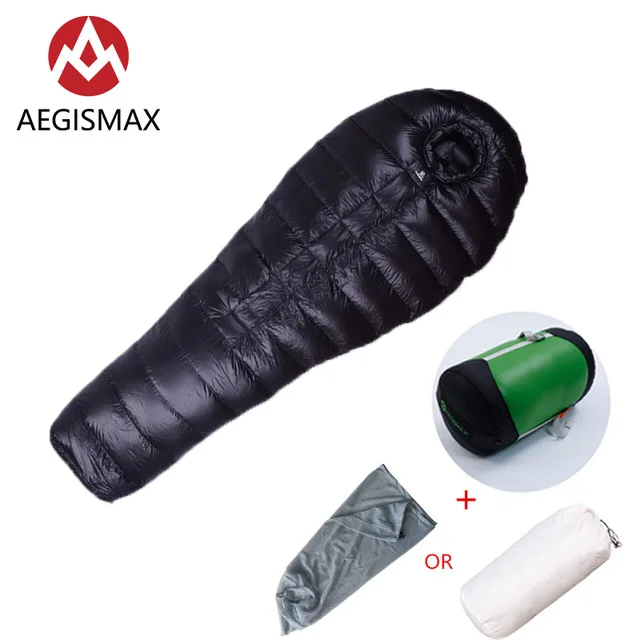AEGISMAX AEGIS-B800/B1000 серия спальный мешок с утиным пухом для кемпинга на открытом воздухе 3D полное окружение Munny утепленный спальный мешок