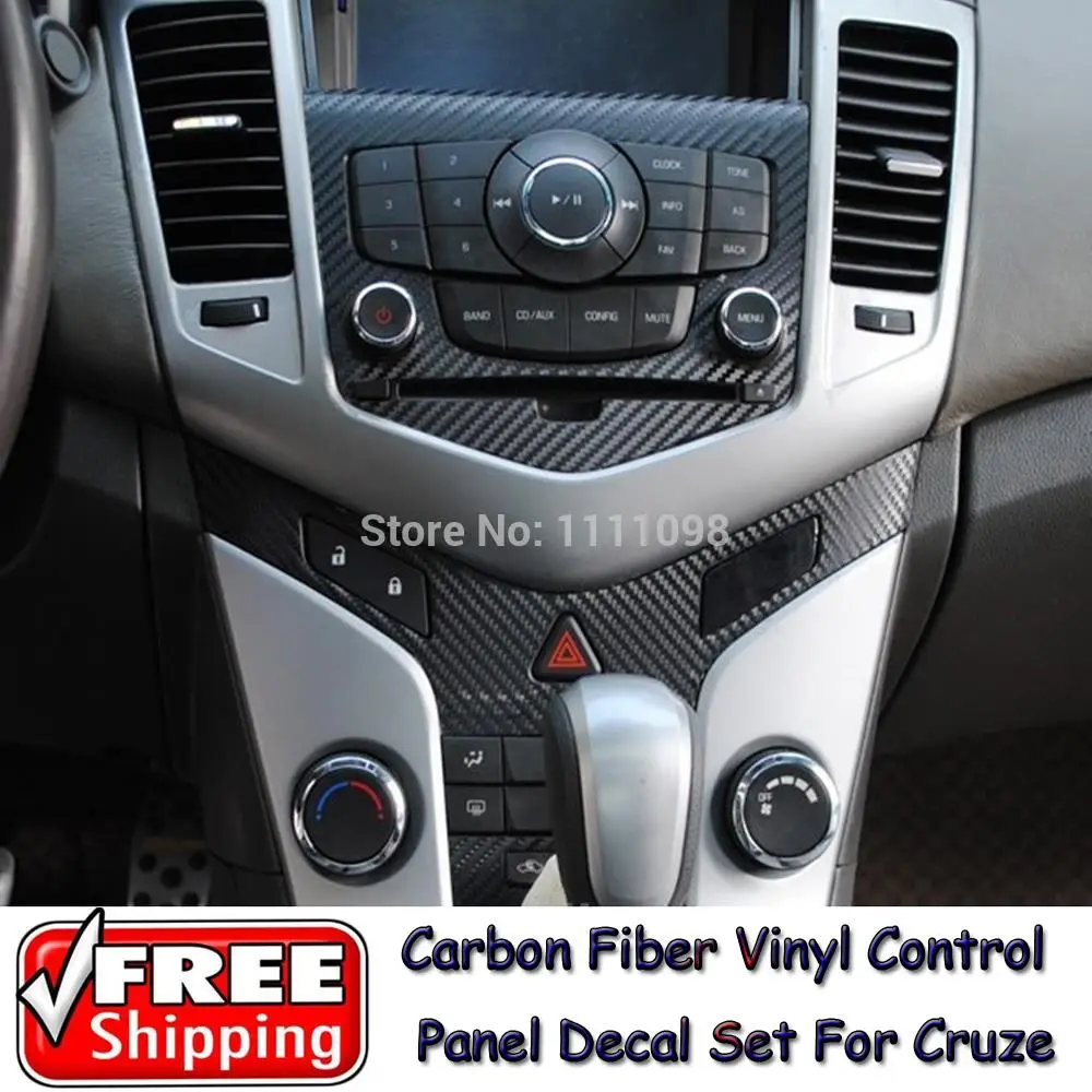 

10 x Carbon Fiber Vinyl Sticker Car CD Control Panel Sticker Special Designed for Chevrolet Chevy/ Holden Cruze