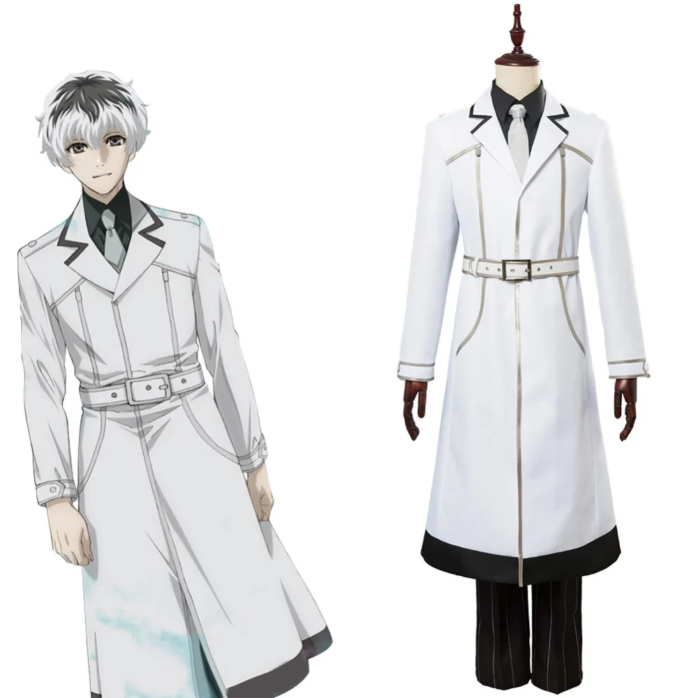 Японский Аниме Tokyo Ghoul:re Kaneki Ken сасасаки хайсе карнавальный костюм длинное пальто