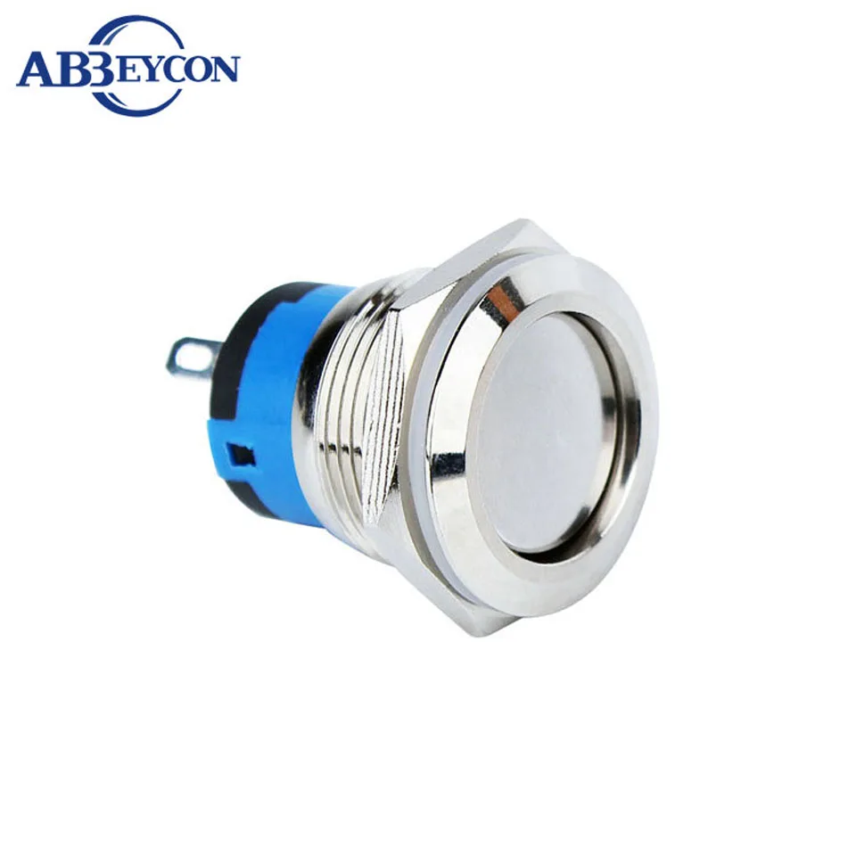 Diameter 19mm 1NO Self-Locking Momentary Metal Shell Push Button Switch Reset Switches Waterproof Pin Terminal 220V Cap | Обустройство