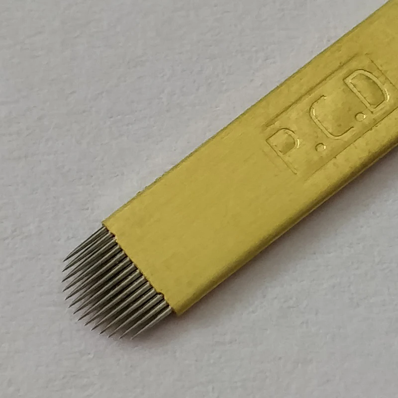 100 шт pcd 14 pin u форма твердая игла микроблейдинг жесткие лезвия карандаш для бровей