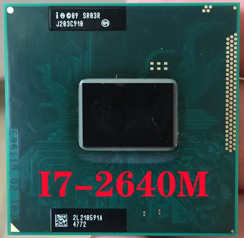 Процессор для ноутбука SR03R Intel Core i7-2640M, разъем G2 rPGA988B, ЦПУ для ноутбука I7 100% M, 2640 рабочий