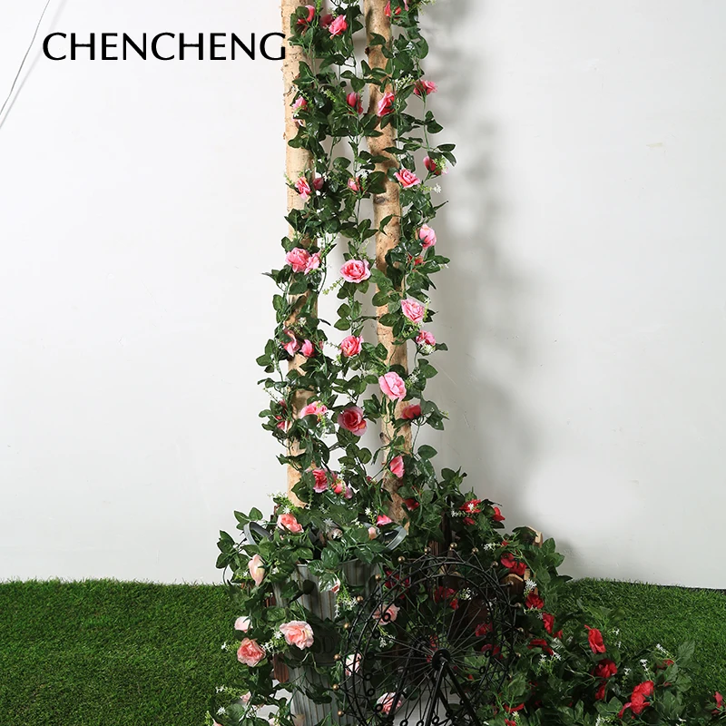 CHENCHENG 2 шт./лот 260 см искусственные розы Искусственные цветы из ротанга Свадебные