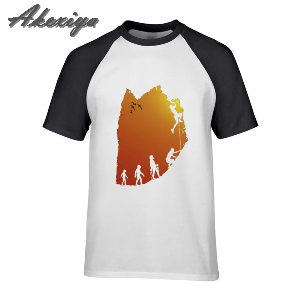 

2019 Climbing Evolution Moon Funny T shirts Men Summer Fashion Print Tshirt Casual Short Sleeve O Neck T-shirt Cotton Tops Tees
