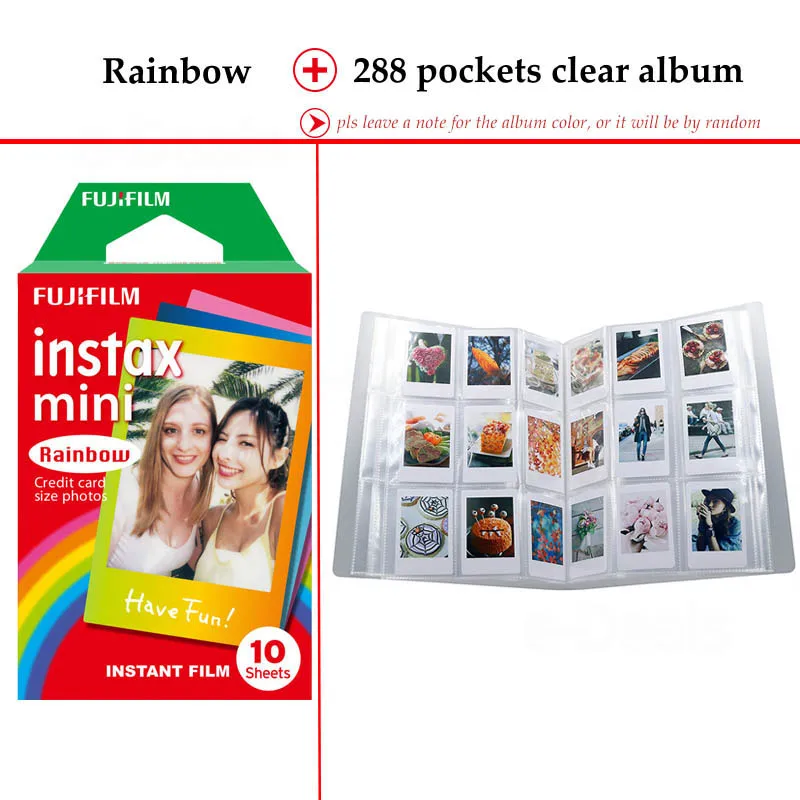 Fujifilm Instax Mini Film Rainbow 10 листов для FUJI Instant Photo Camera 9 8 7s 70 90 25 смартфон принтер SP 2