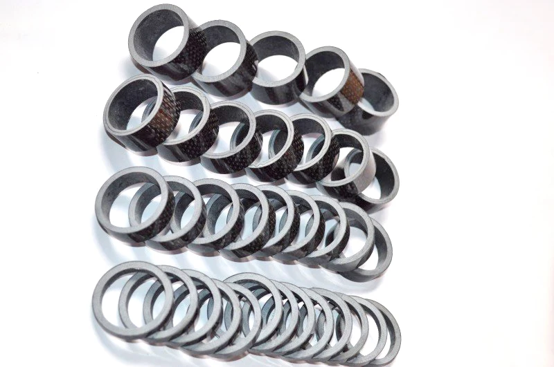 

100 pcs Full Carbon Fiber washer bicycle fork stem washer ultra-light wheel fork long washer carbon spacer 5/1015/20mm