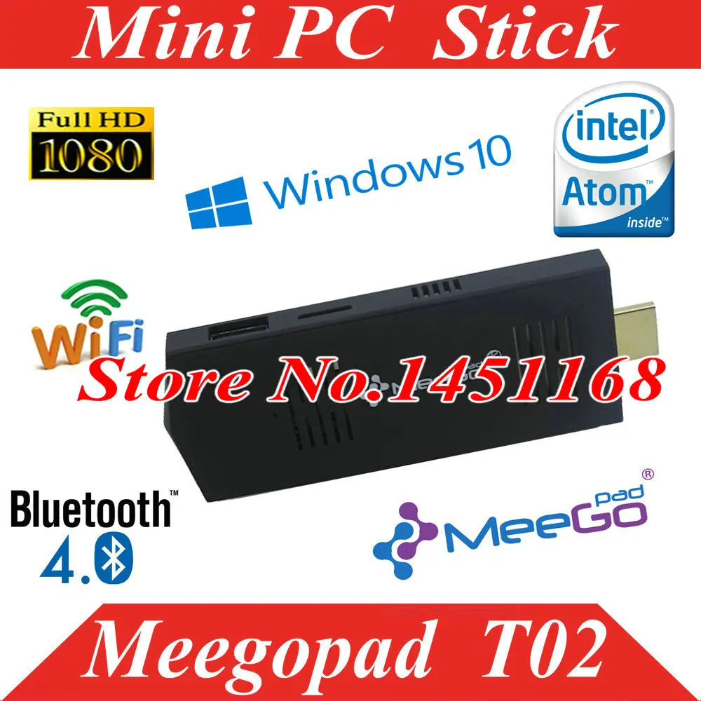 Оригинальный мини ПК Meegopad windows 10 компьютер четырехъядерный процессор Intel Z3735F HDMI TV