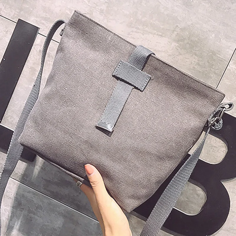 

2021 New Zipper Women Handbag Solid Color Women Canvas Shoulder Bags Large Capacity Simple Crossbody Bag Sac A Main