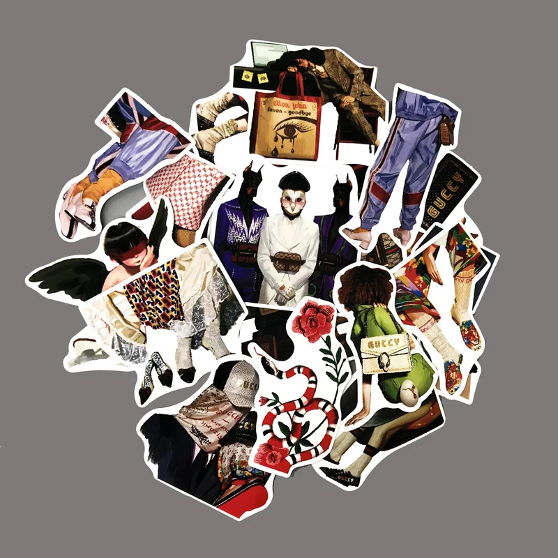 20 шт. модный художественный стиль тренд ПВХ водонепроницаемая наклейка на