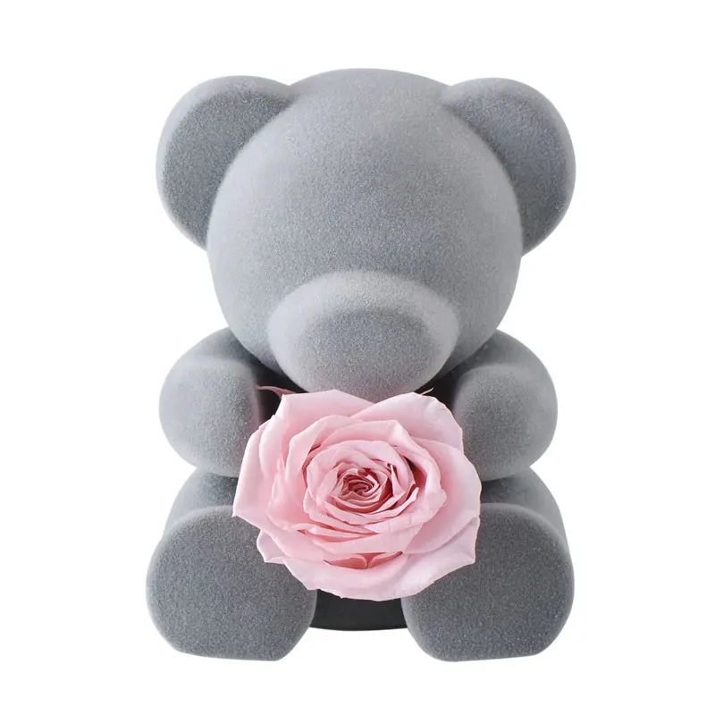 WR креативный Мишка Teddi с вечной розой в коробке свадебное украшение для дома