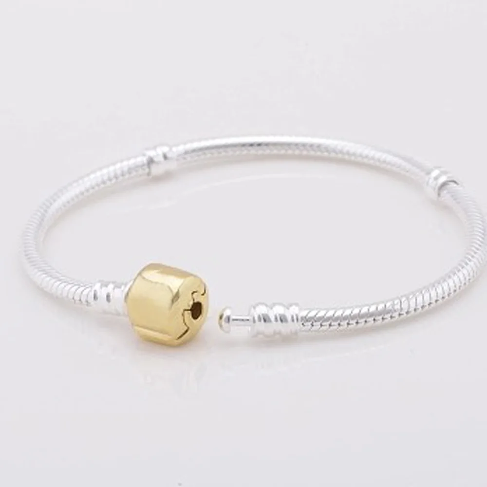 Базовая цепочка в виде змеи, pulsera, mary poppins, подходит для оригинала pandora, очаровательный браслет, бисер, сделай сам, браслет для женщин, модное ювелирное изделие, berloque