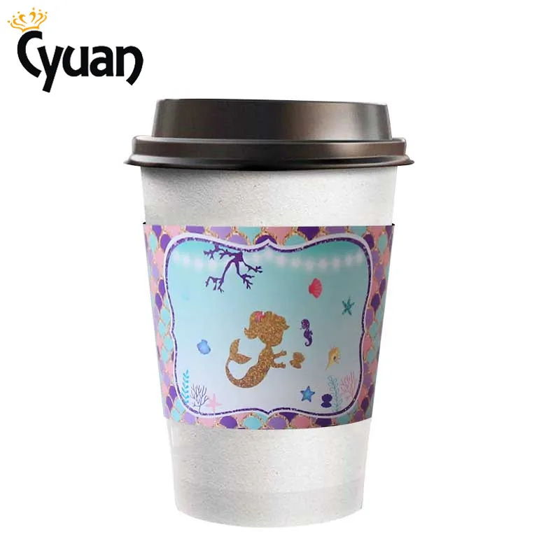 24 шт. русалка вечерние украшения Наклейка для бутылок с водой ярлыки Baby Shower или