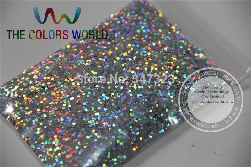 Лазерный блестящий порошок серебряного цвета 1 5 мм голографический блеск для