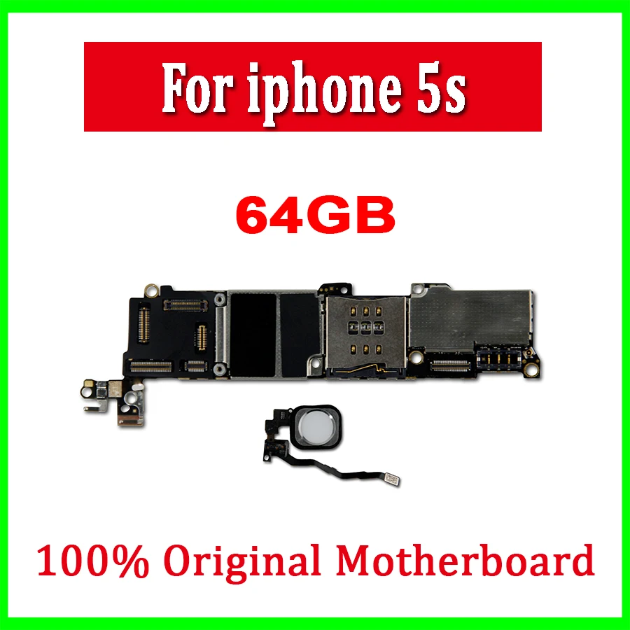 Белый 64 ГБ для iphone 5s материнская плата с системой IOS 100% оригинал разблокирована