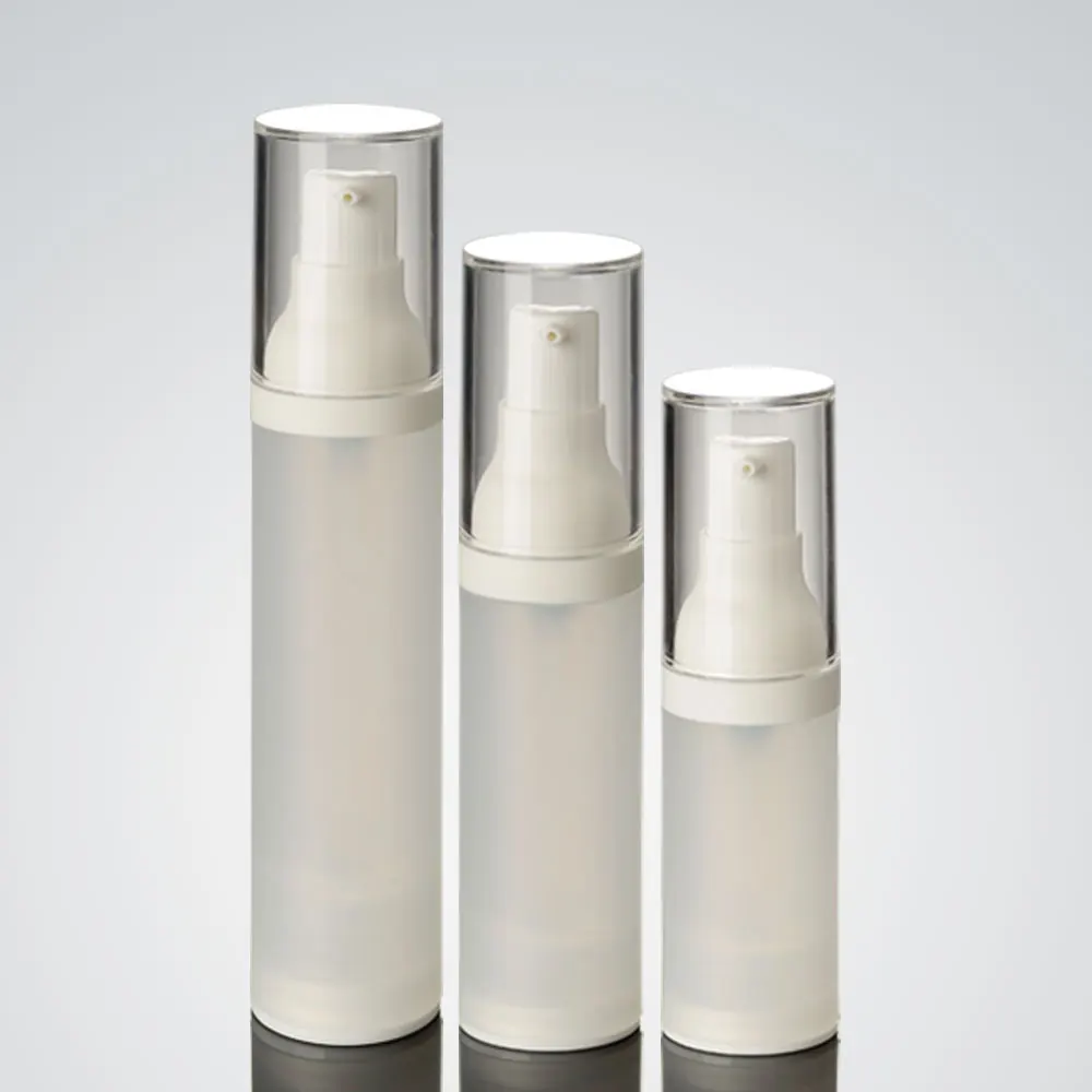 Матовая безвоздушная бутылка с прозрачной крышкой 30 мл